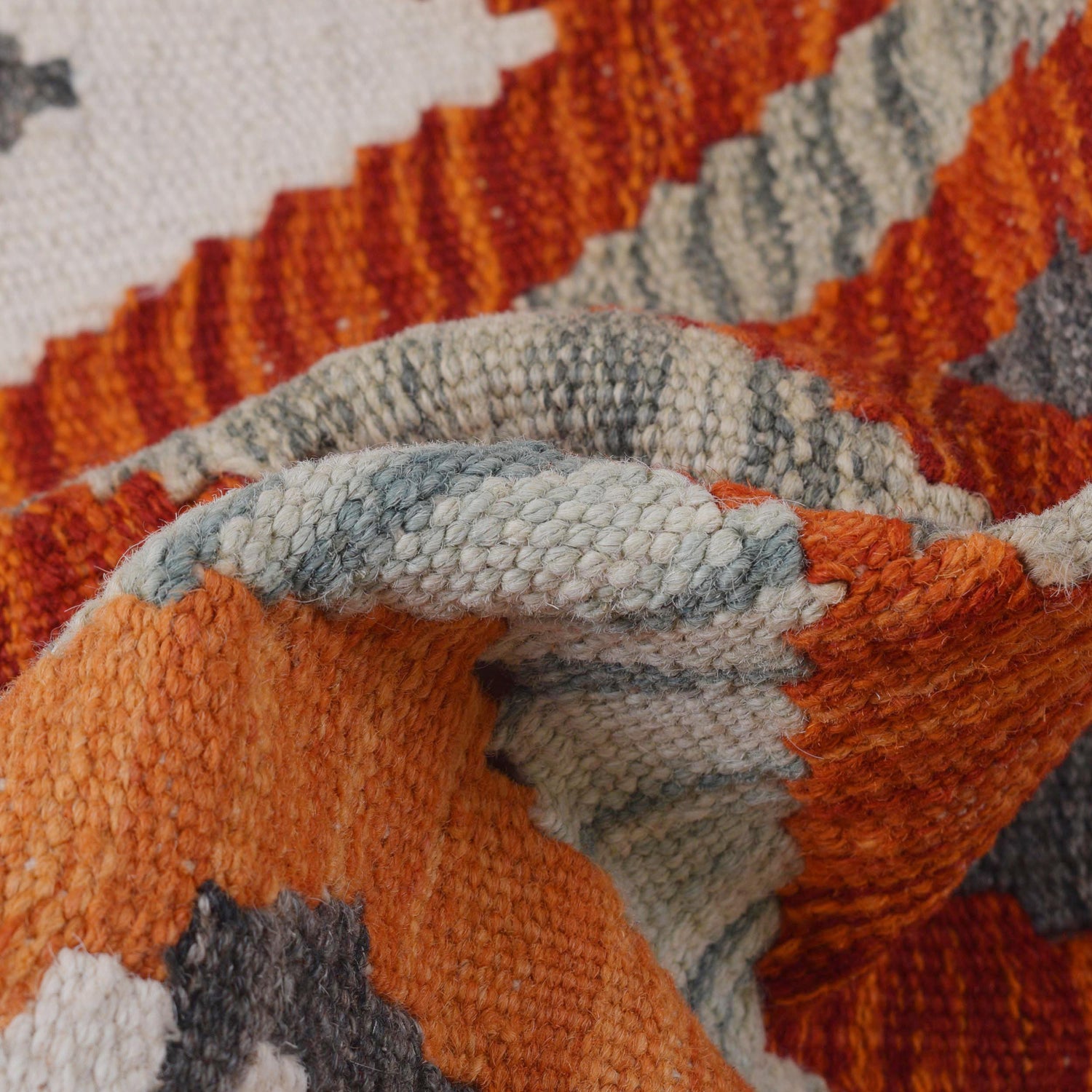 Hand Woven Wool Kelim Runner 2' 1" x 6' 3" ft / 63 x 191 cm - No. B30462