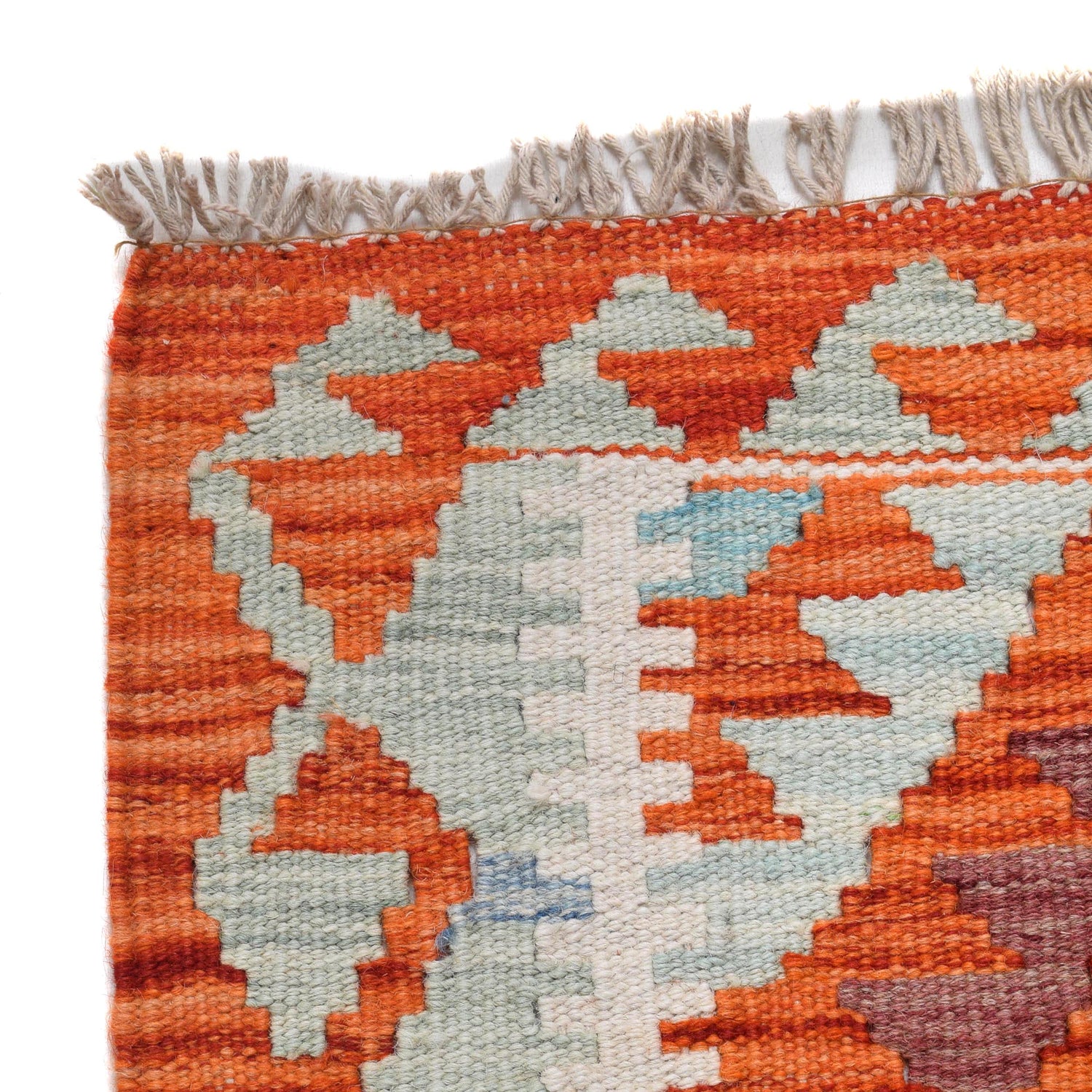 Hand Woven Wool Kelim Runner 2' 7" x 7' 1" ft / 78 x 215 cm - No. B30463