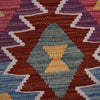 Colorful Flat-Weave Wool Kilim Runner 2' 0" x 6' 10" ft / 62 x 208 cm - No. B30465