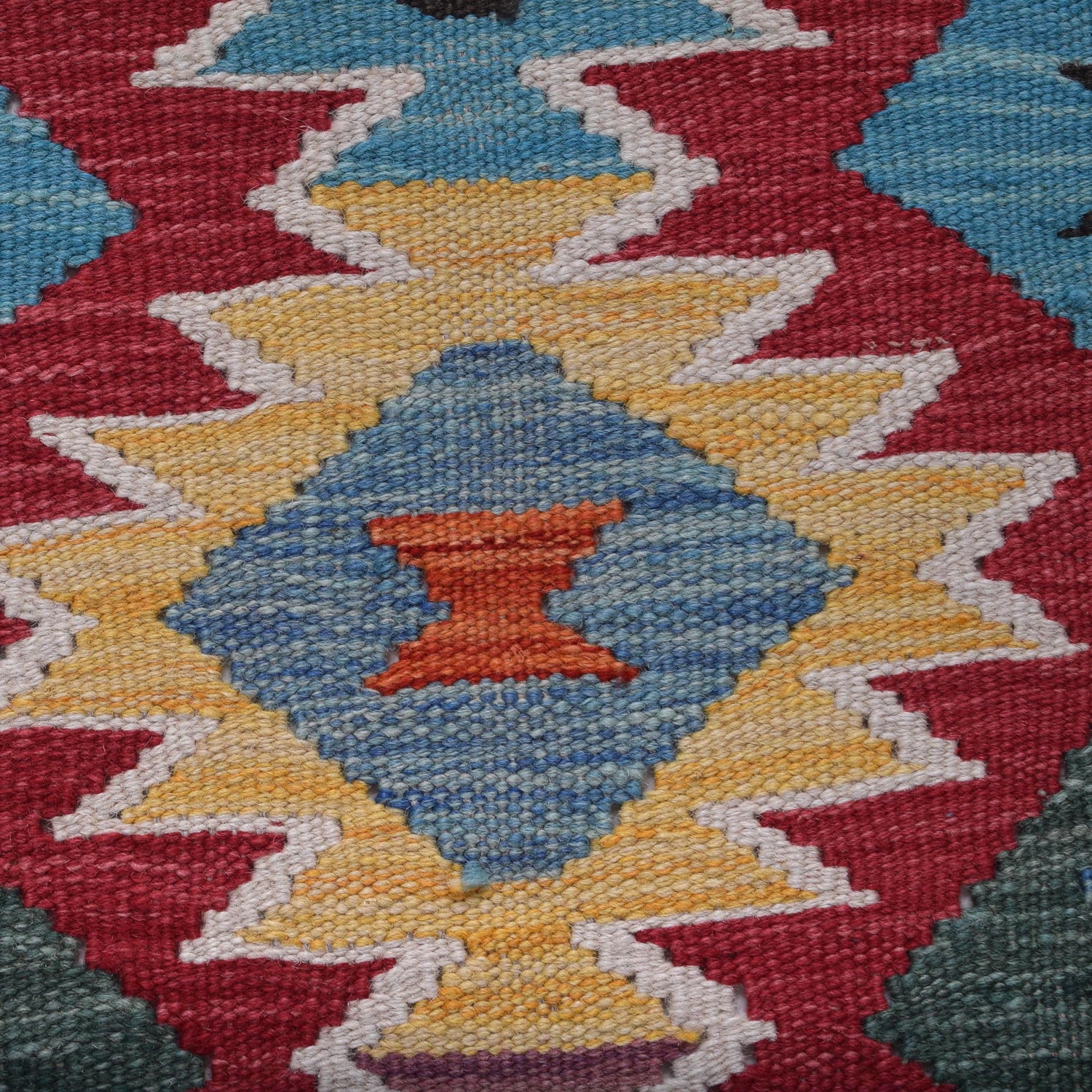 Handmade Turkish Design Wool Kilim Runner 1' 11" x 6' 7" ft / 58 x 200 cm - No. B30477
