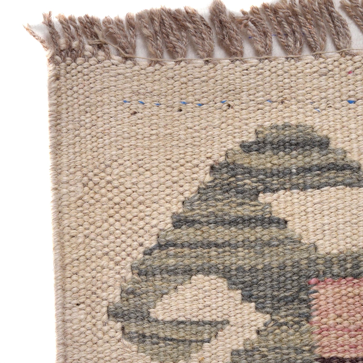 Colorful Flat-Weave Wool Kilim Runner 2' 2" x 6' 7" ft / 66 x 201 cm - No. B30493