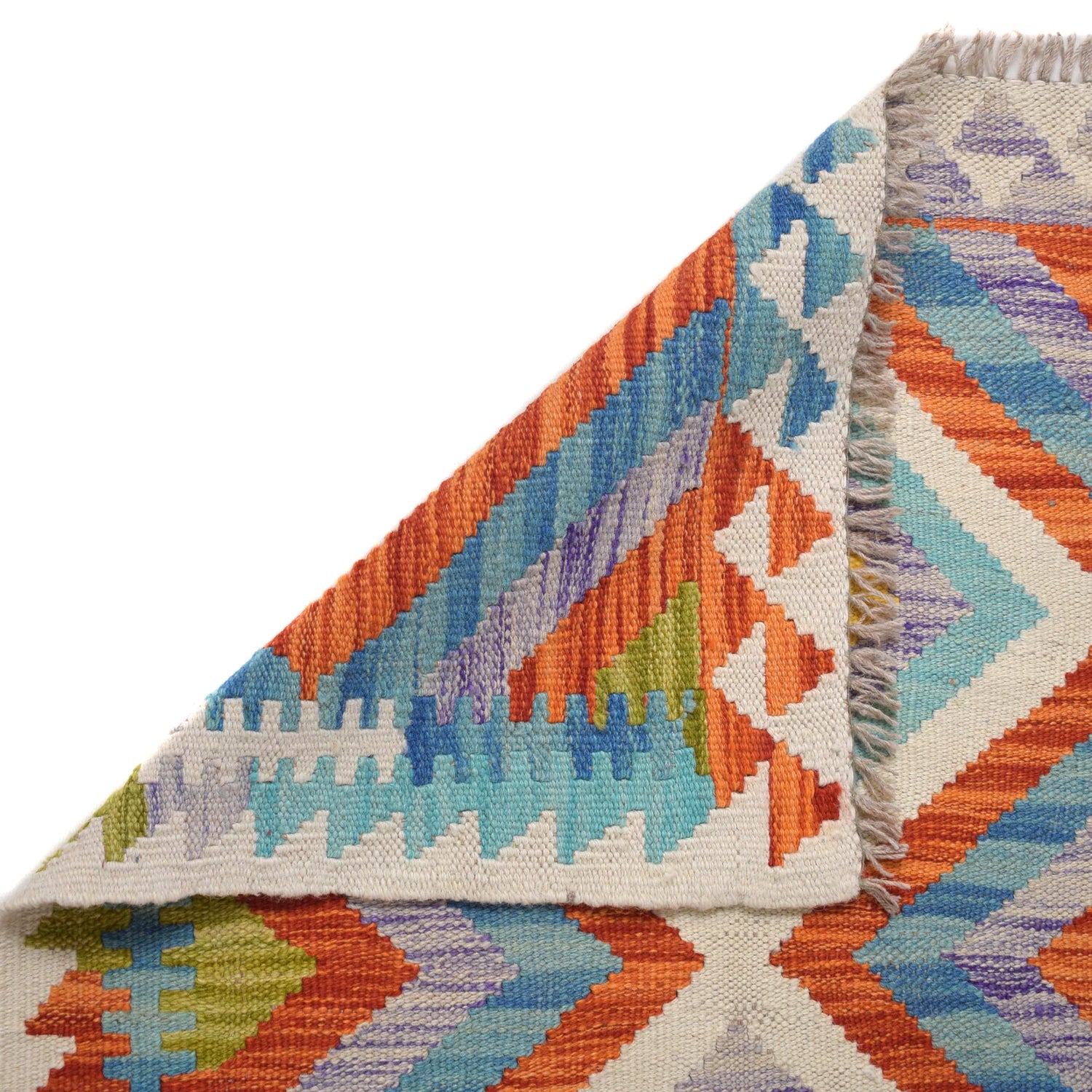 Handmade Turkish Design Wool Kilim Runner 2' 2" x 6' 3" ft / 67 x 191 cm - No. B30518