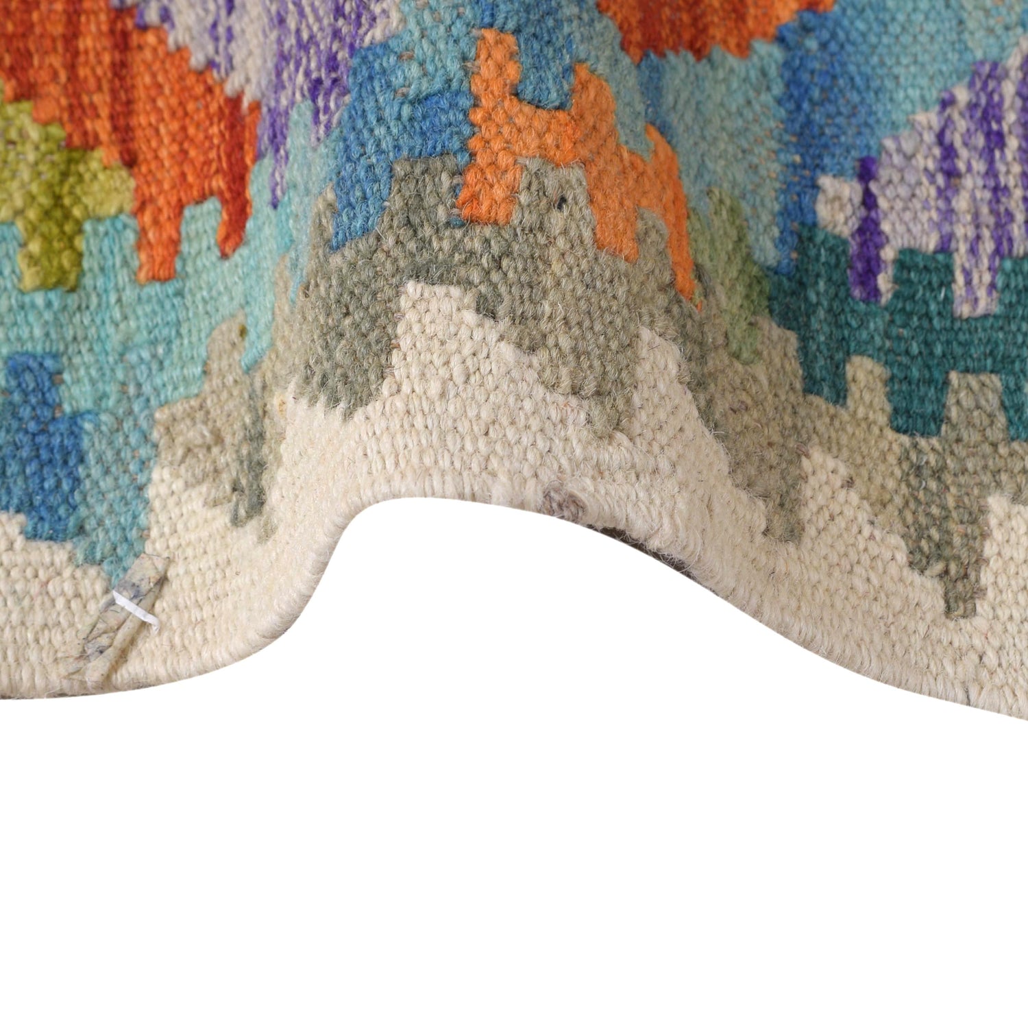 Handmade Turkish Design Wool Kilim Runner 2' 2" x 6' 3" ft / 67 x 191 cm - No. B30518