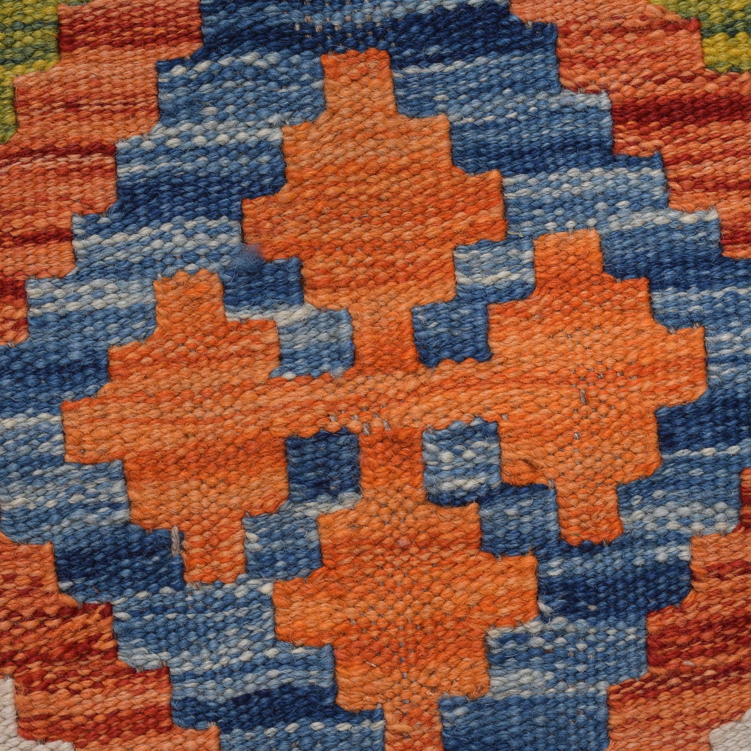 Hand Knotted Flatweave Kilim Runner 2' 8" x 6' 4" ft / 81 x 193 cm - No. B30523