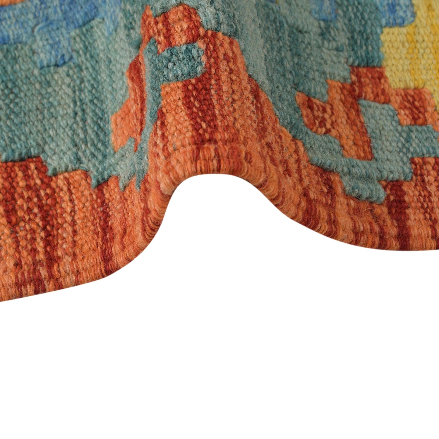 Hand Knotted Flatweave Kilim Runner 2' 8" x 6' 4" ft / 81 x 193 cm - No. B30523