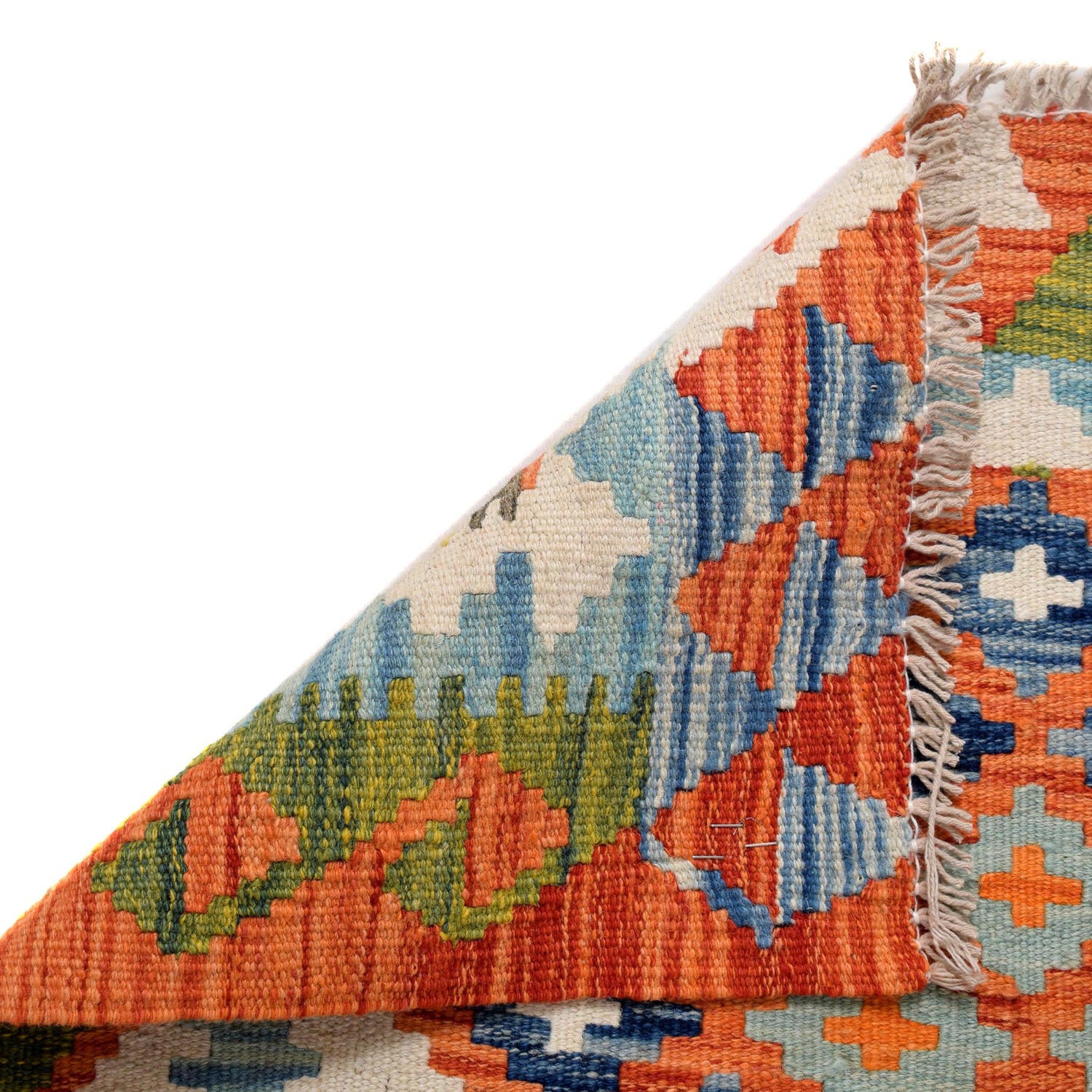 Hand Made Afghan Kilim Runner 2' 7" x 6' 5" ft / 78 x 196 cm - No. B30529