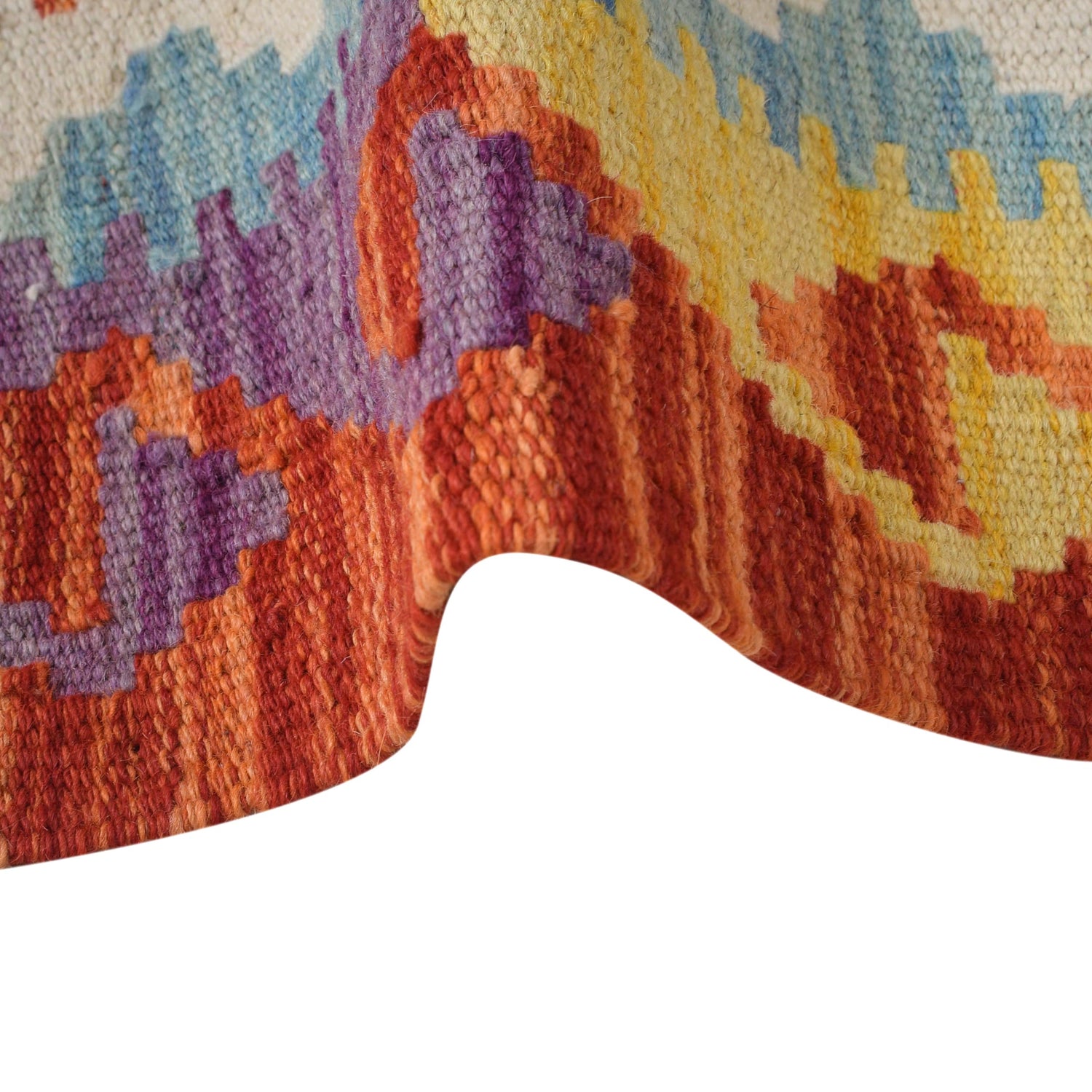 Hand Made Afghan Kilim Runner 2' 7" x 6' 5" ft / 78 x 196 cm - No. B30529