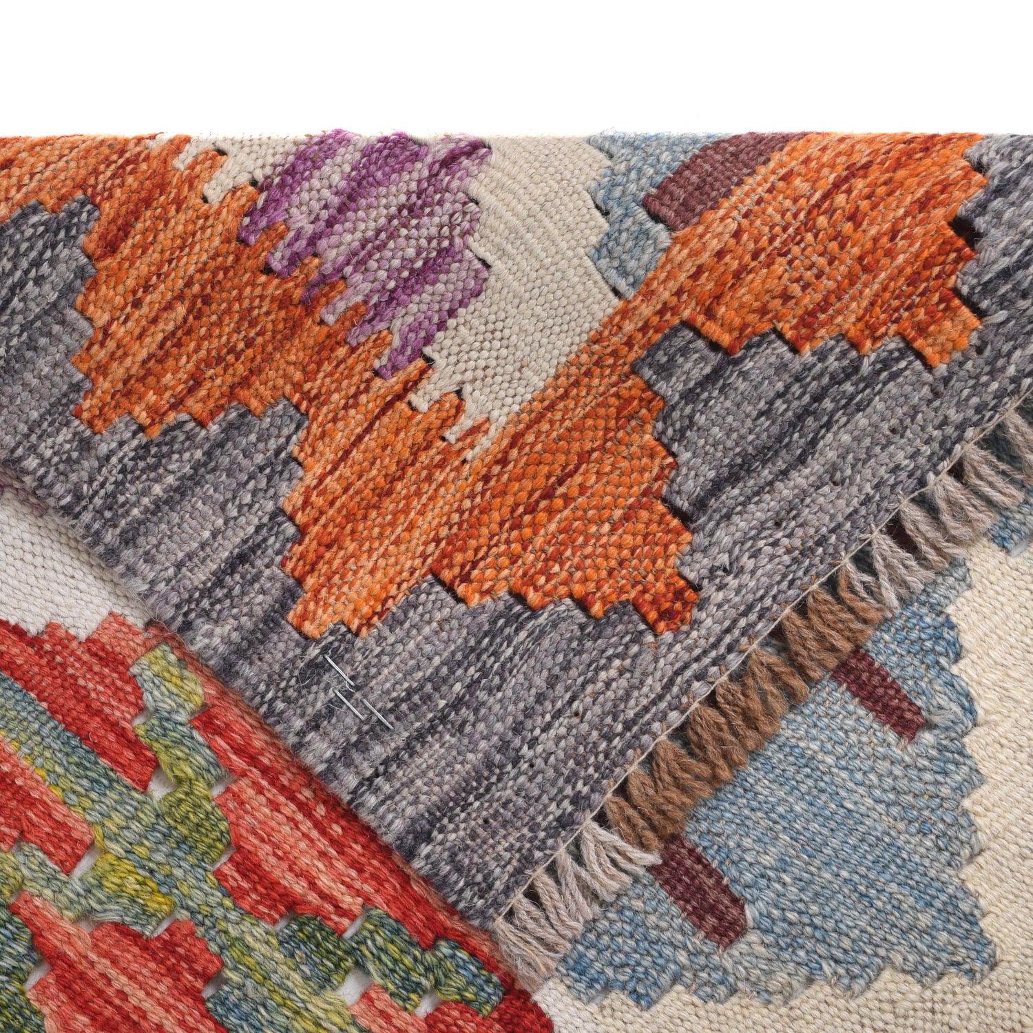 Handmade Vegetable Kilim Runner 2' 1" x 6' 5" ft / 64 x 196 cm - No. B30547