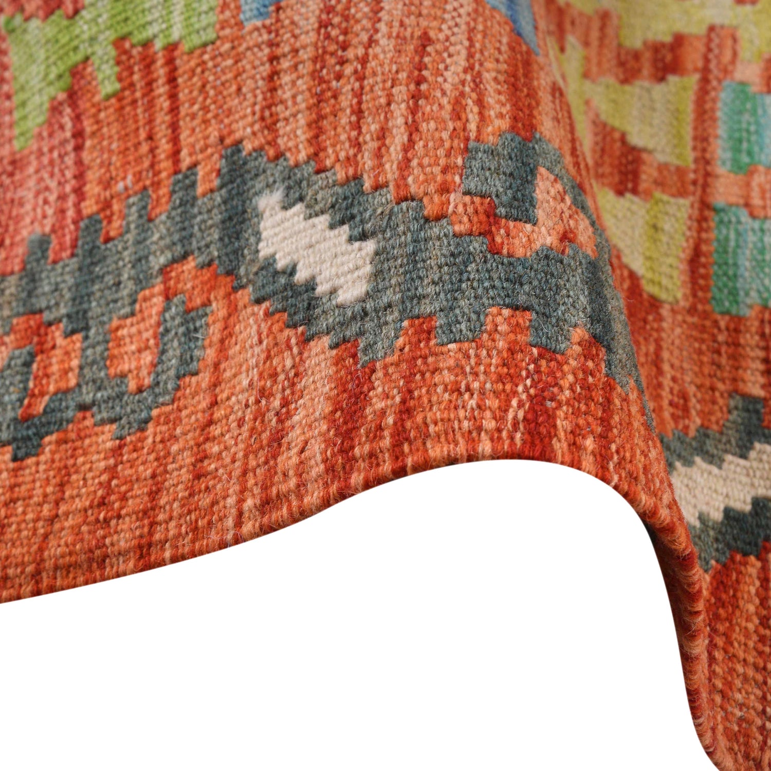 Handmade Vegetable Kelim 6' 7" x 9' 9" ft / 201 x 296 cm - No. B30592