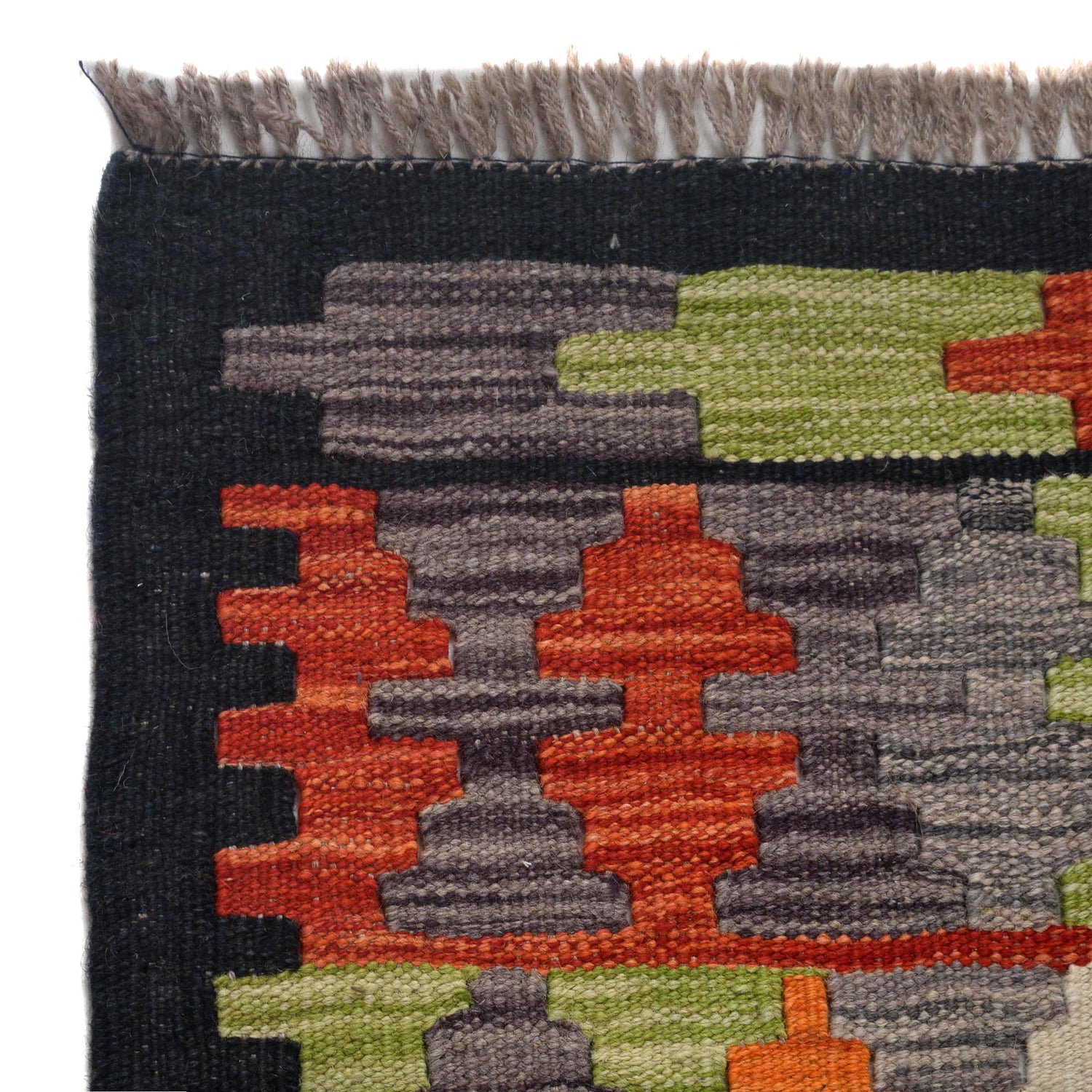 Handmade Turkish Design Wool Kilim Runner 2' 9" x 6' 4" ft / 83 x 194 cm - No. B30594