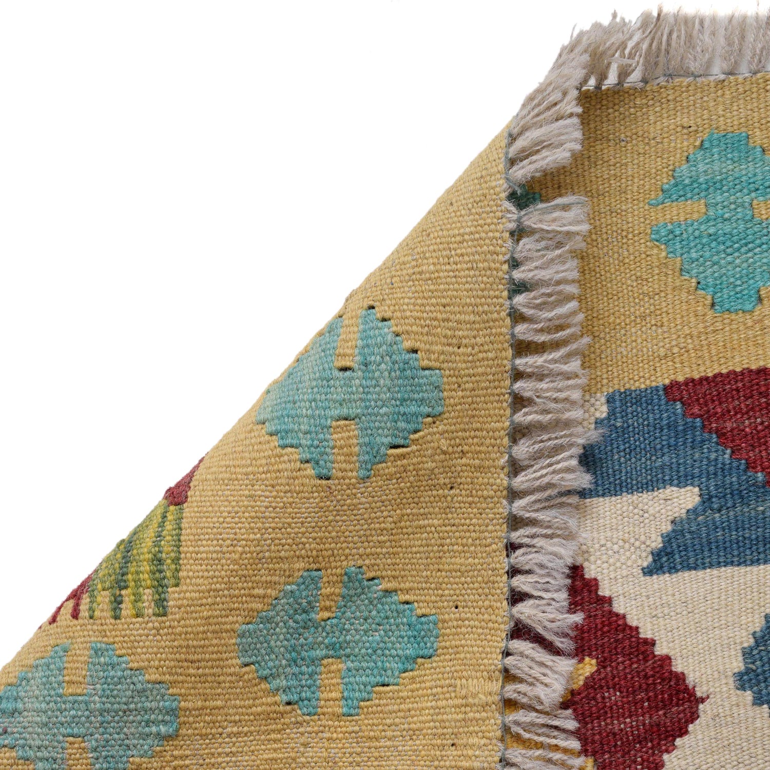 Hand Knotted Flatweave Kilim Runner 1' 8" x 4' 10" ft / 52 x 147 cm - No. B30605