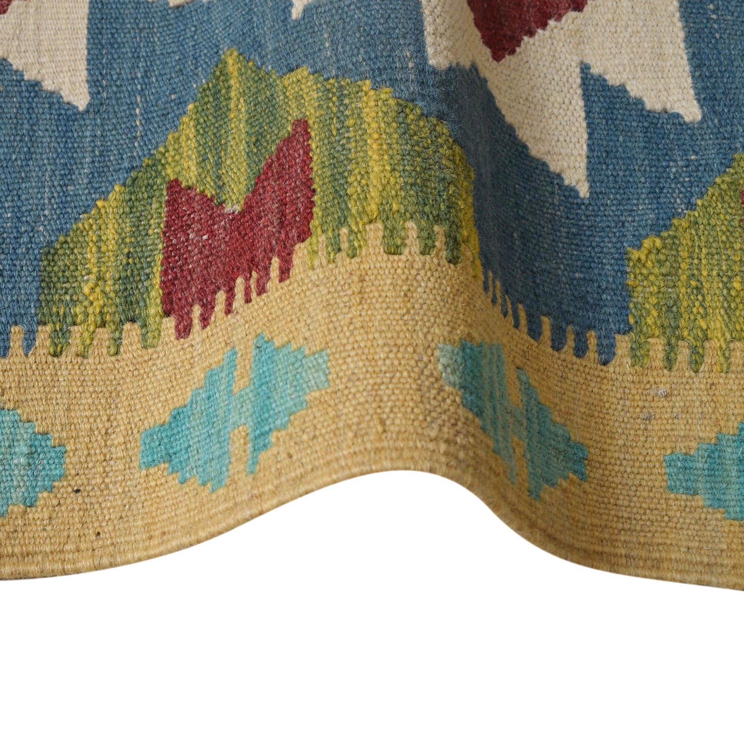 Hand Knotted Flatweave Kilim Runner 1' 8" x 4' 10" ft / 52 x 147 cm - No. B30605