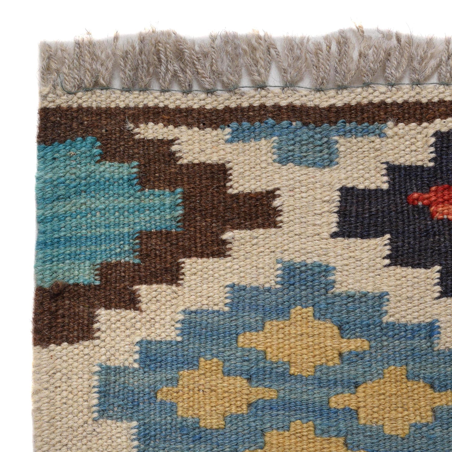 Hand Knotted Flatweave Kilim Runner 1' 7" x 4' 11" ft / 48 x 150 cm - No. B30607