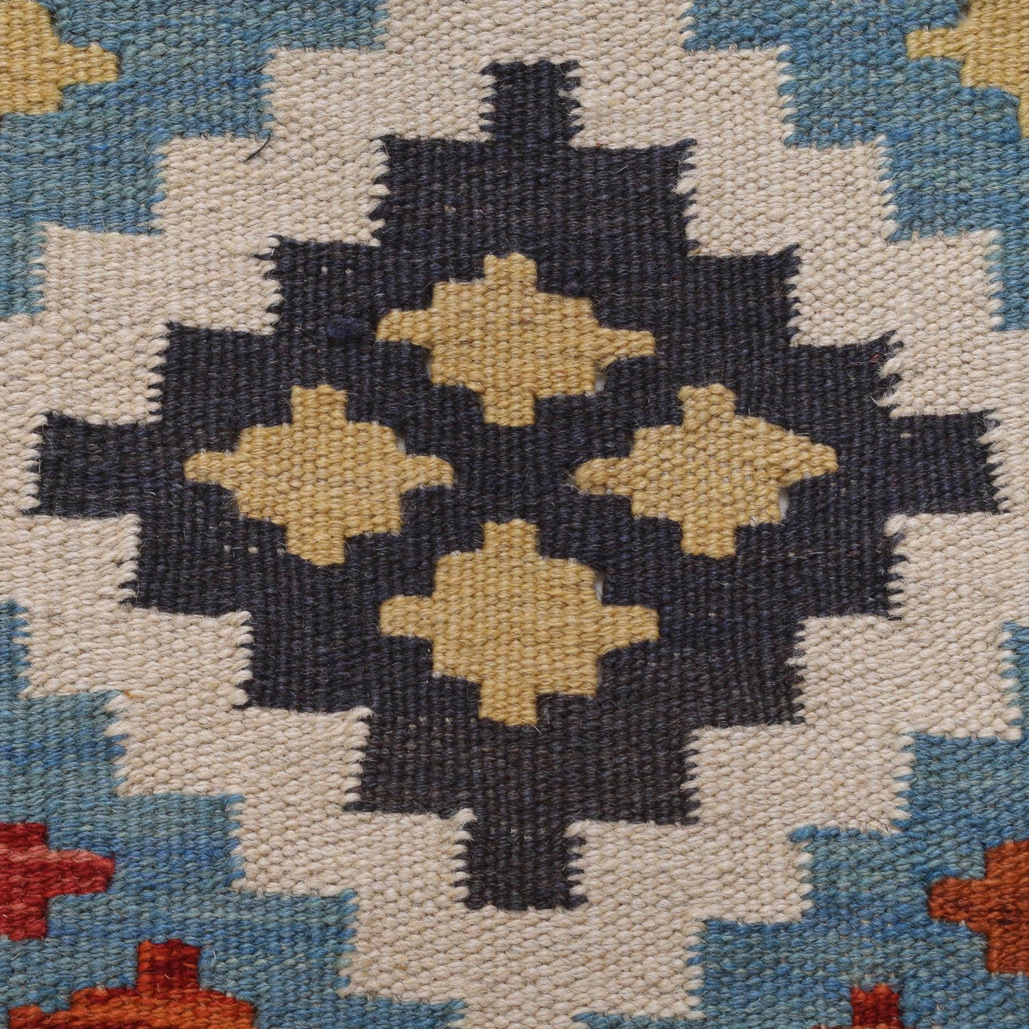 Hand Knotted Flatweave Kilim Runner 1' 7" x 4' 11" ft / 48 x 150 cm - No. B30607