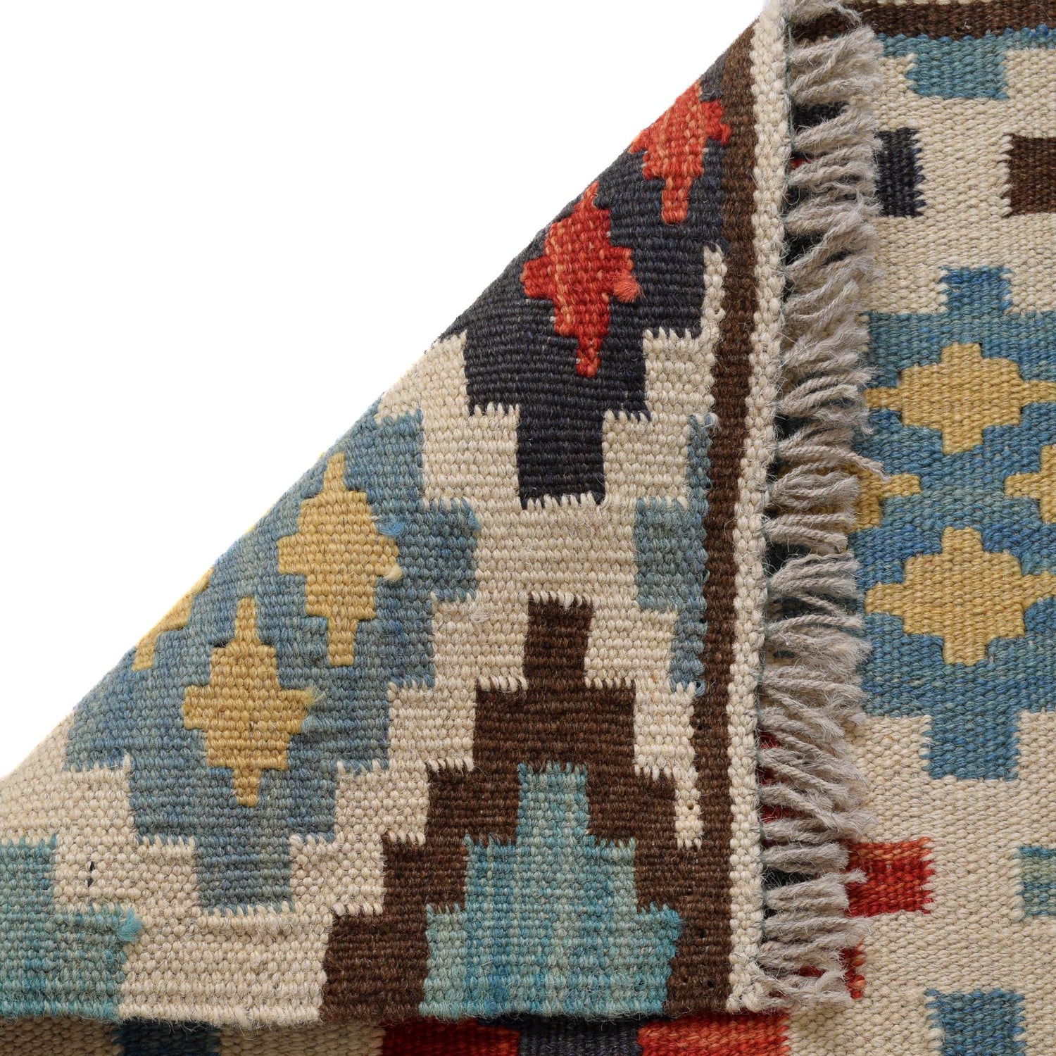 Hand Knotted Flatweave Kilim Runner 1' 7" x 4' 11" ft / 48 x 150 cm - No. B30607