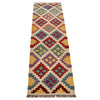 Colorful Flat-Weave Wool Kilim Runner 1' 9" x 5' 7" ft / 53 x 170 cm - No. B30610