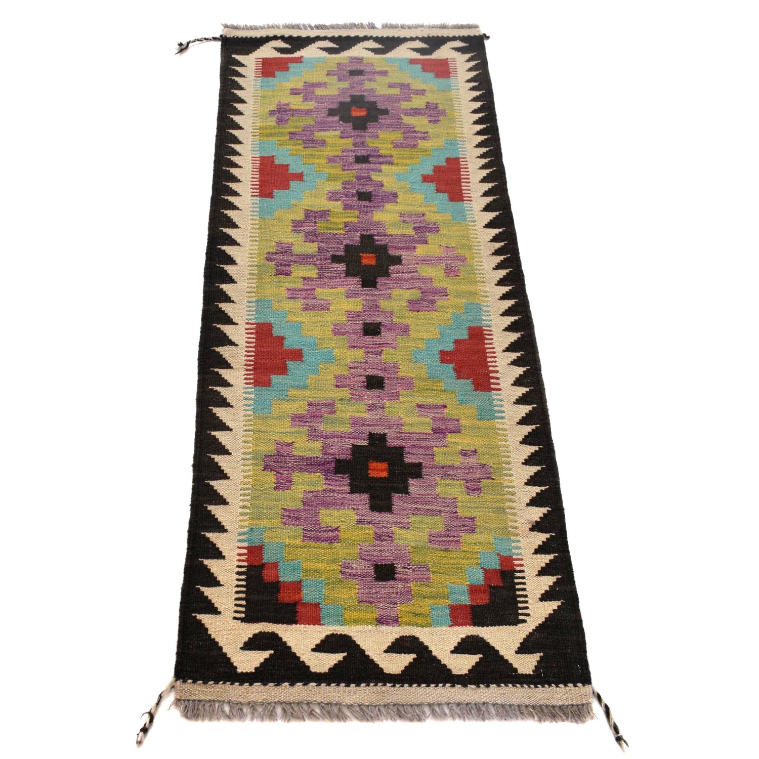 Hand Made Afghan Kilim Runner 1' 9" x 4' 11" ft / 54 x 150 cm - No. B30614