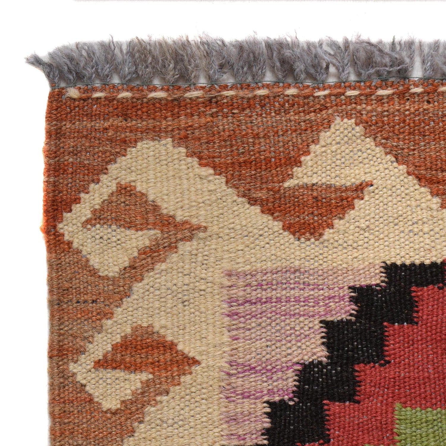 Short Kilim Runner 1' 7" x 4' 9" ft / 48 x 145 cm - No. B30616