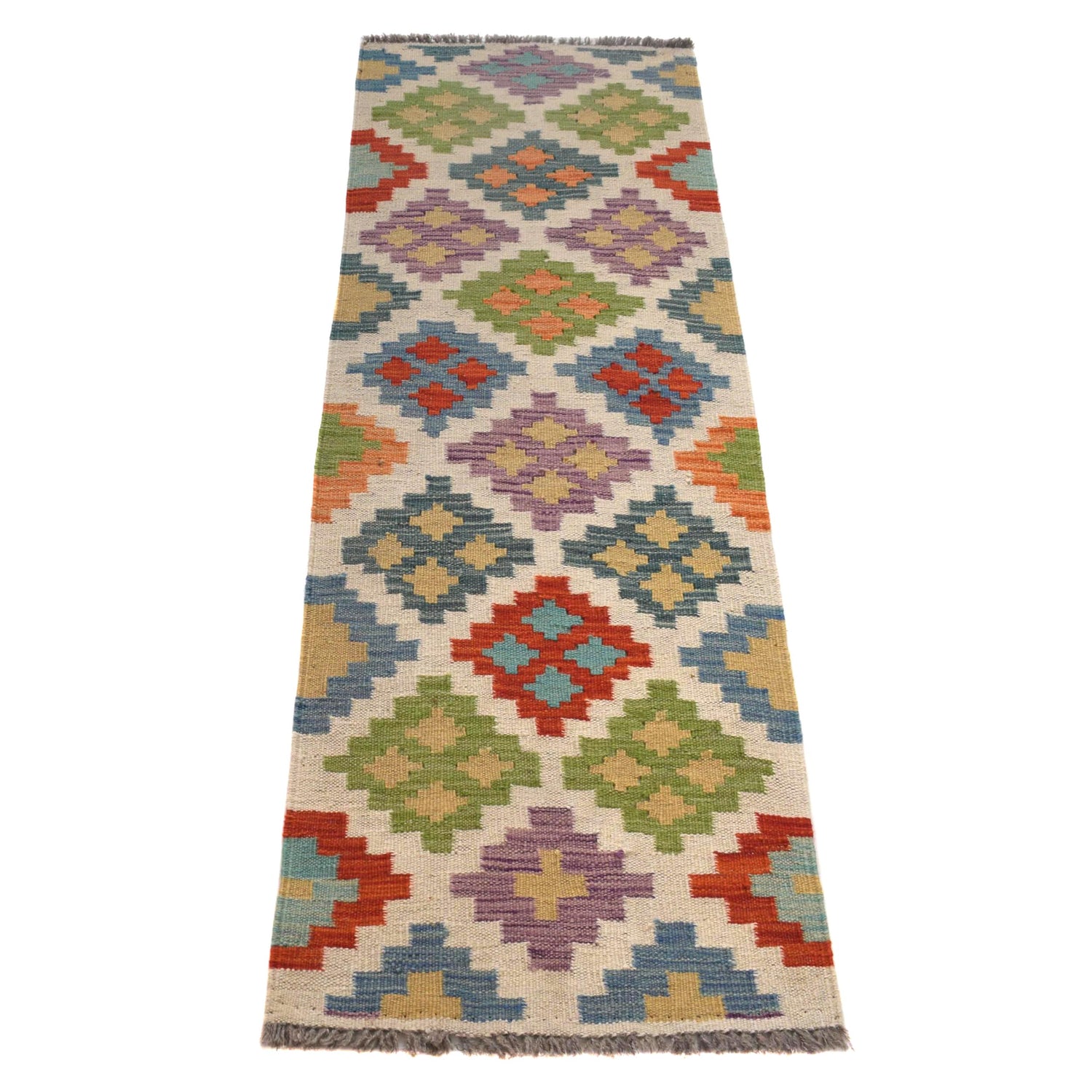 Short Kilim Runner 1' 8" x 5' 1" ft / 50 x 156 cm - No. B30621