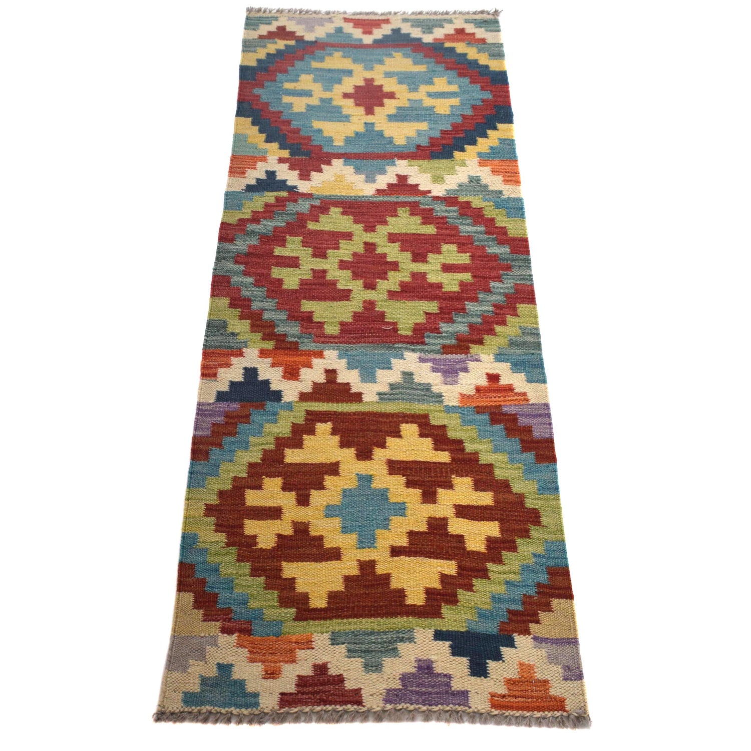 Short Kilim Runner 1' 8" x 4' 11" ft / 50 x 149 cm - No. B30622