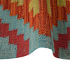 Colorful Flat-Weave Wool Kilim Runner 1' 8" x 4' 9" ft / 52 x 145 cm - No. B30623