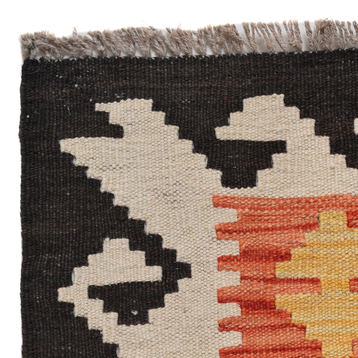 Hand Knotted Afghan Style Kilim Runner 2' 9" x 8' 0" ft / 85 x245 cm - No. B30630