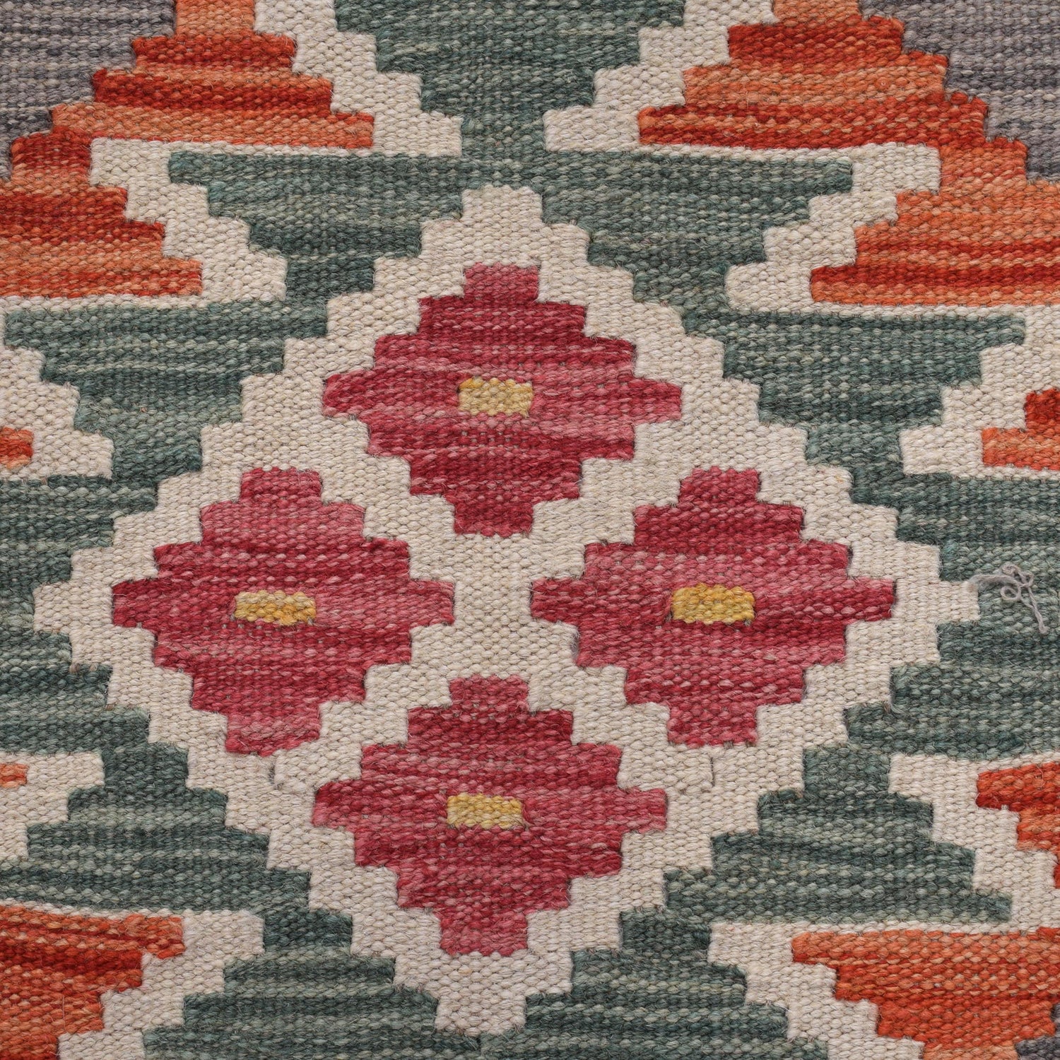 Hand Knotted Afghan Style Kilim Runner 2' 9" x 8' 0" ft / 85 x245 cm - No. B30630