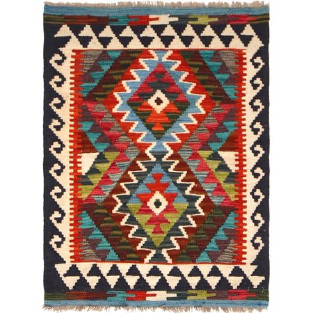 Handmade Vegetable Kilim 2' 3 x 3' 0" ft / 68 x 91 cm - No. B30660