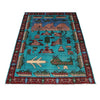Handcrafted Afghan War Rug 4' 0" x 6' 0" ft / 121 x 183 cm - No. B30664