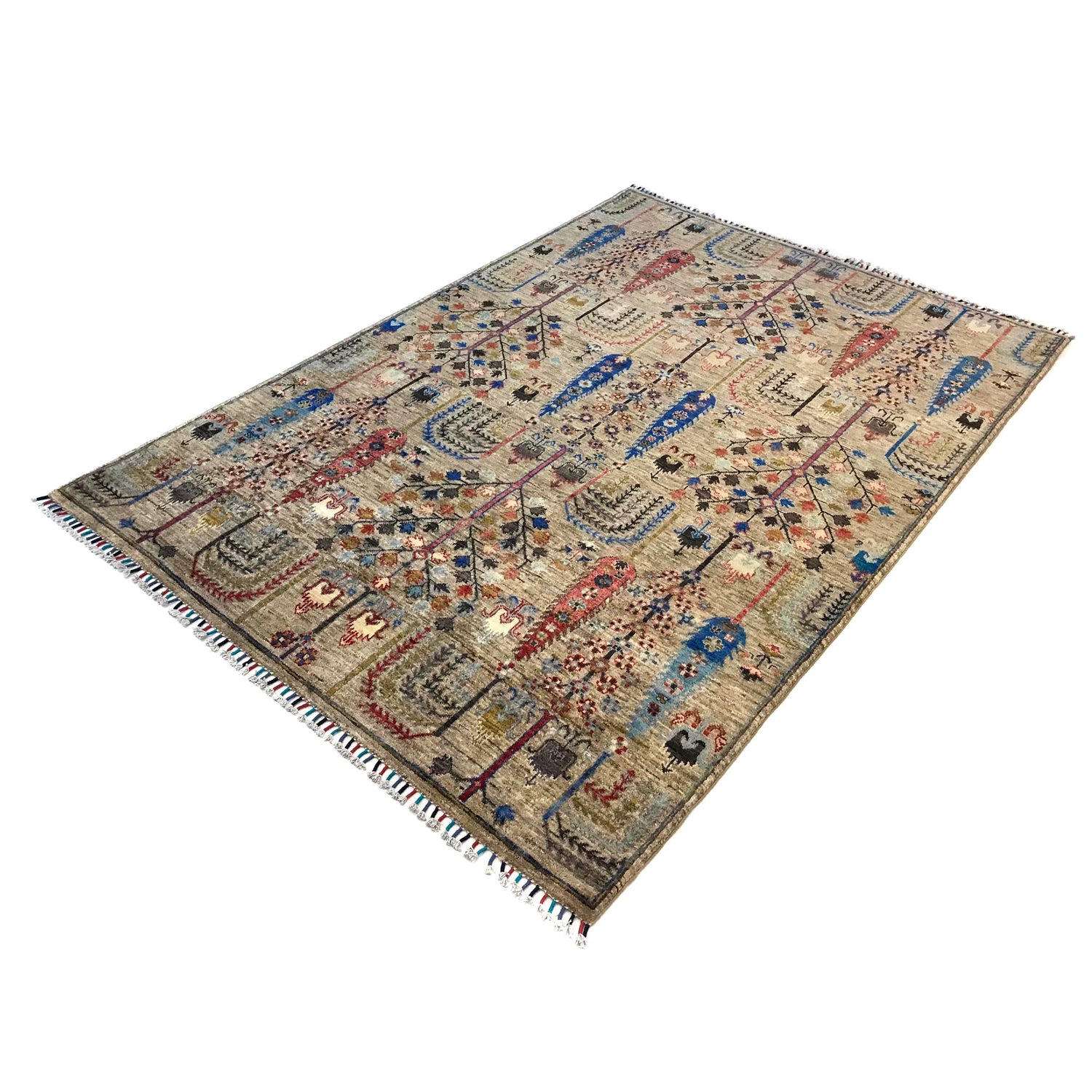 Contemporary Style Tree of Life Rug 5' 8" x 7' 11" ft / 173 x 241 cm - No. B31294