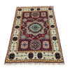 Red Color Mamluk Carpet 3' 3" x 4' 11" ft / 98 x 149 cm - No. B31298