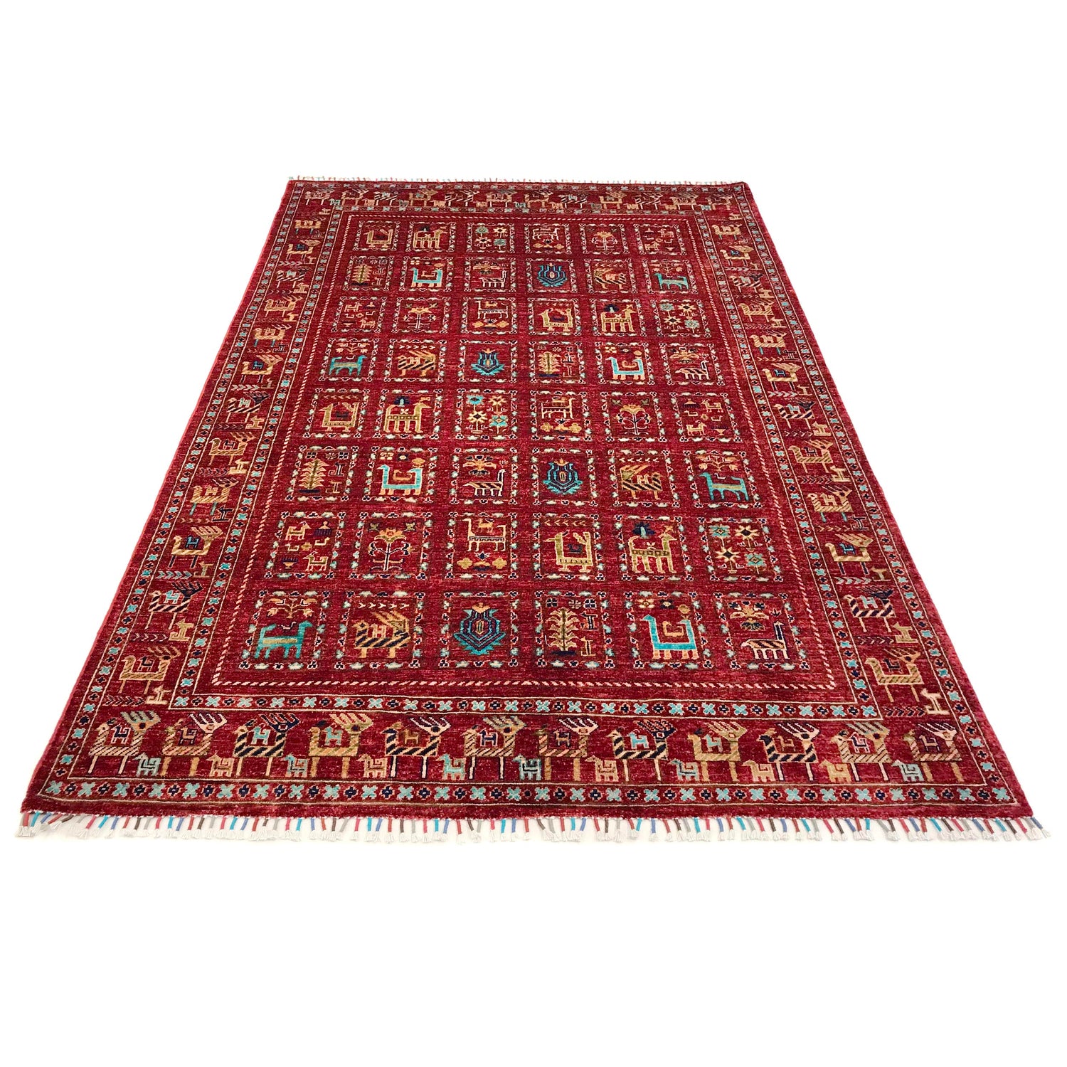 Persian Style Shikargah Rug 5' 7" x 8' 9" ft / 170 x 266 cm - No. B31324