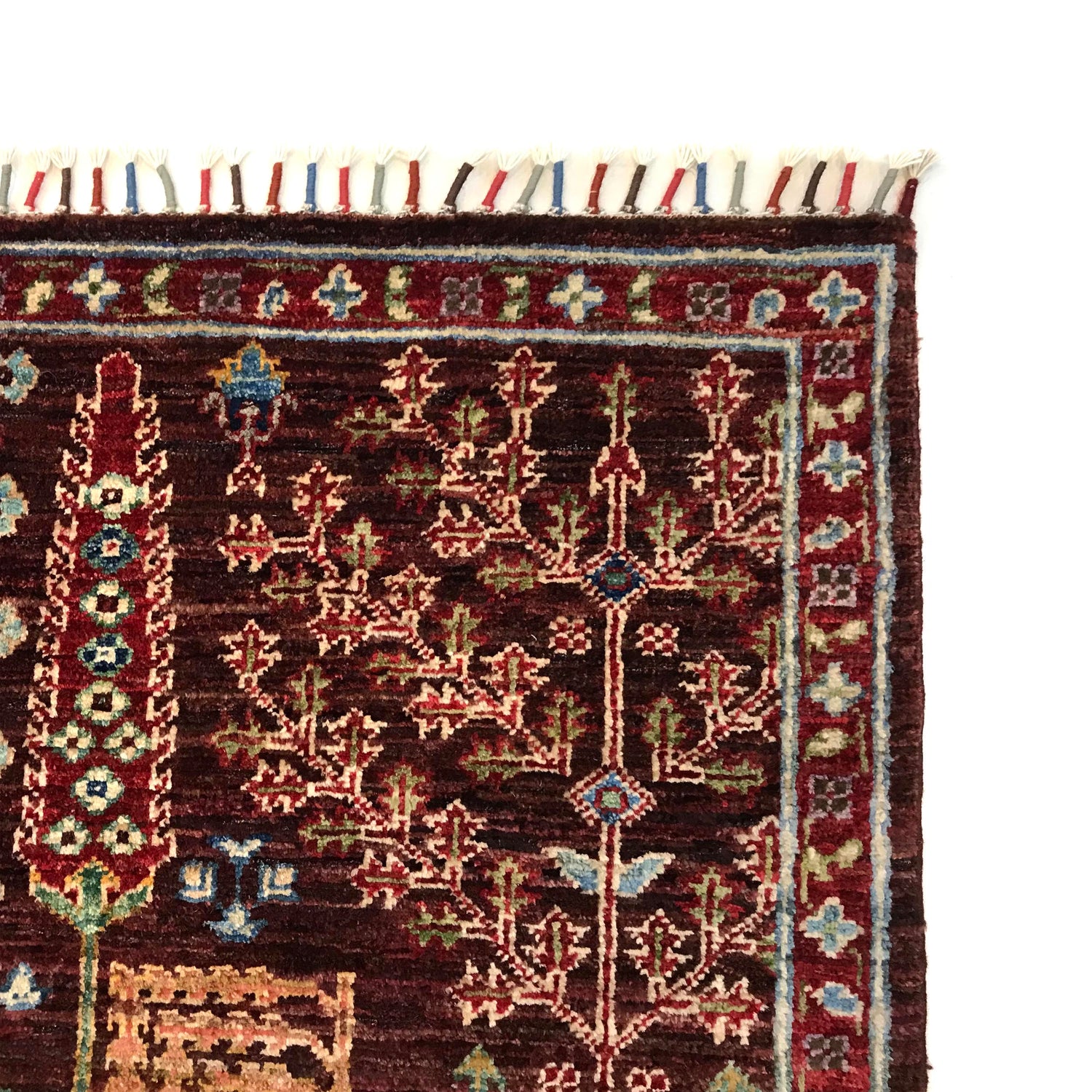 Hand Knotted Modern Tree of Life Rug 3' 5" x 5' 0" ft / 104 x 153 cm - No. B31328