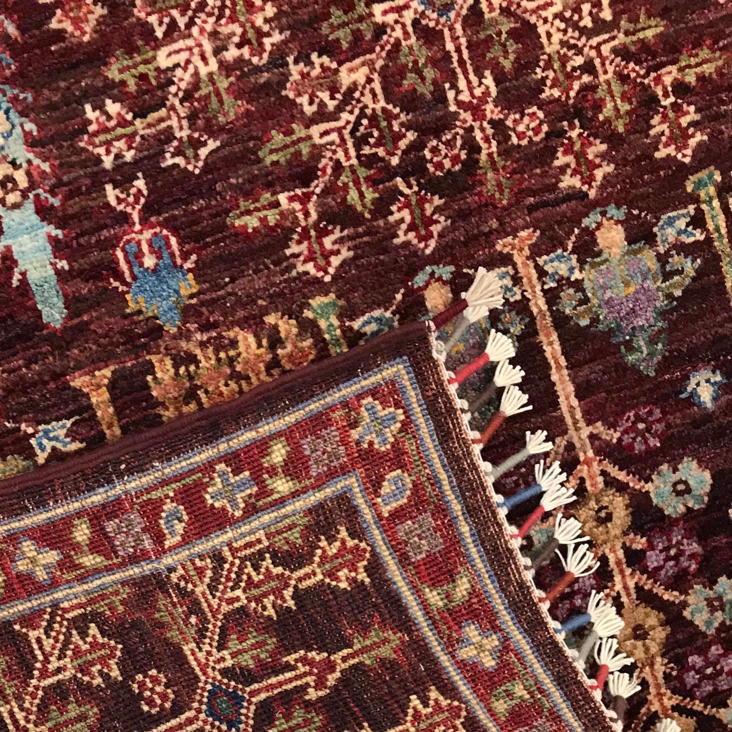 Hand Knotted Modern Tree of Life Rug 3' 5" x 5' 0" ft / 104 x 153 cm - No. B31328