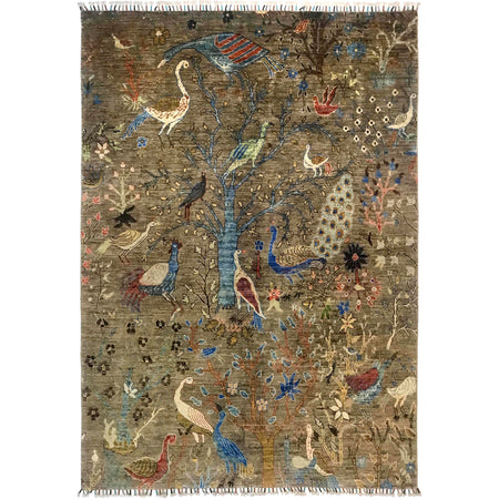 Shikargah Wool Carpet 5' 9" x 7' 9" ft / 175 x 237 cm - No. B31330