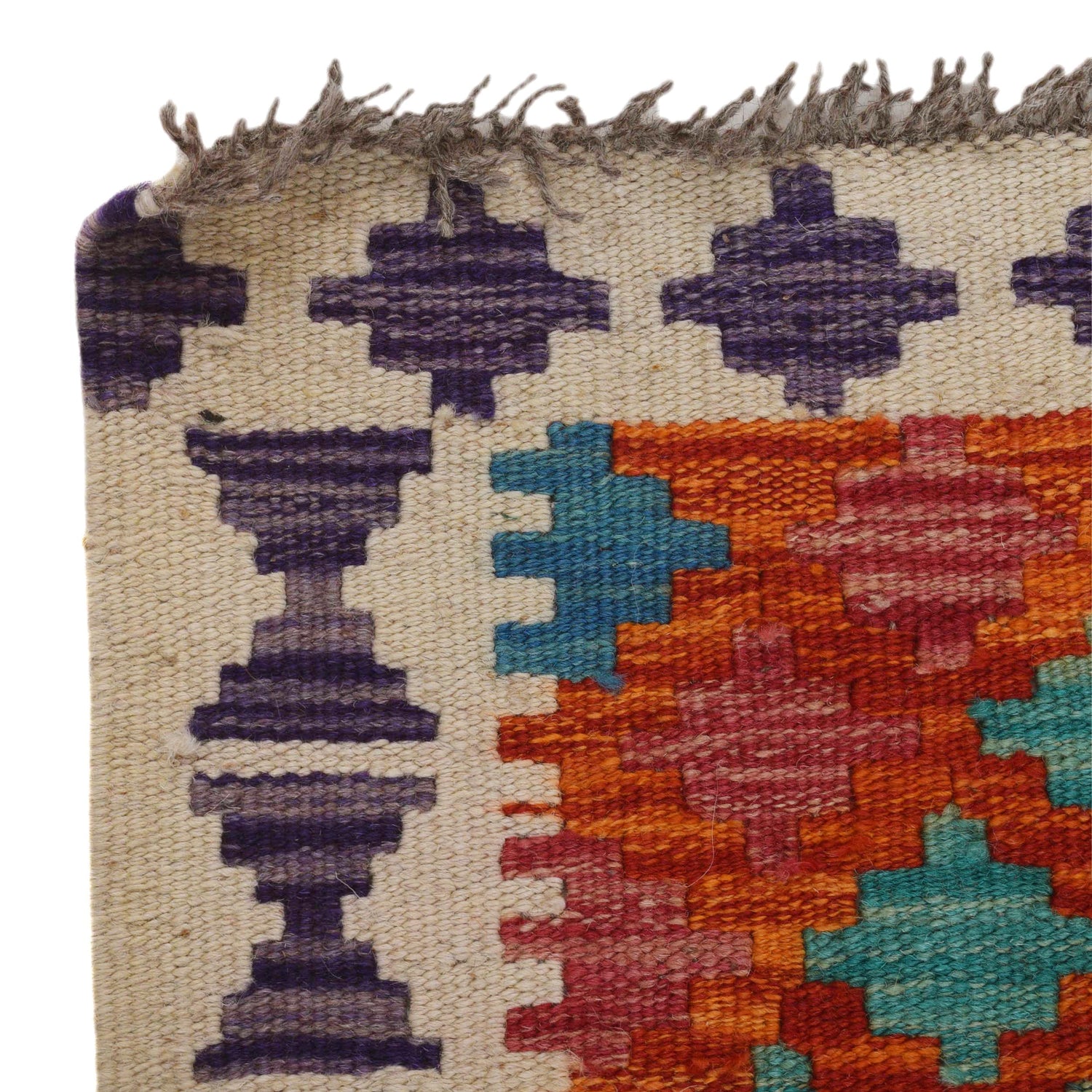 Hand Made Afghan Kilim Runner 1' 8" x 4' 9" ft / 52 x 146 cm - No. B31339