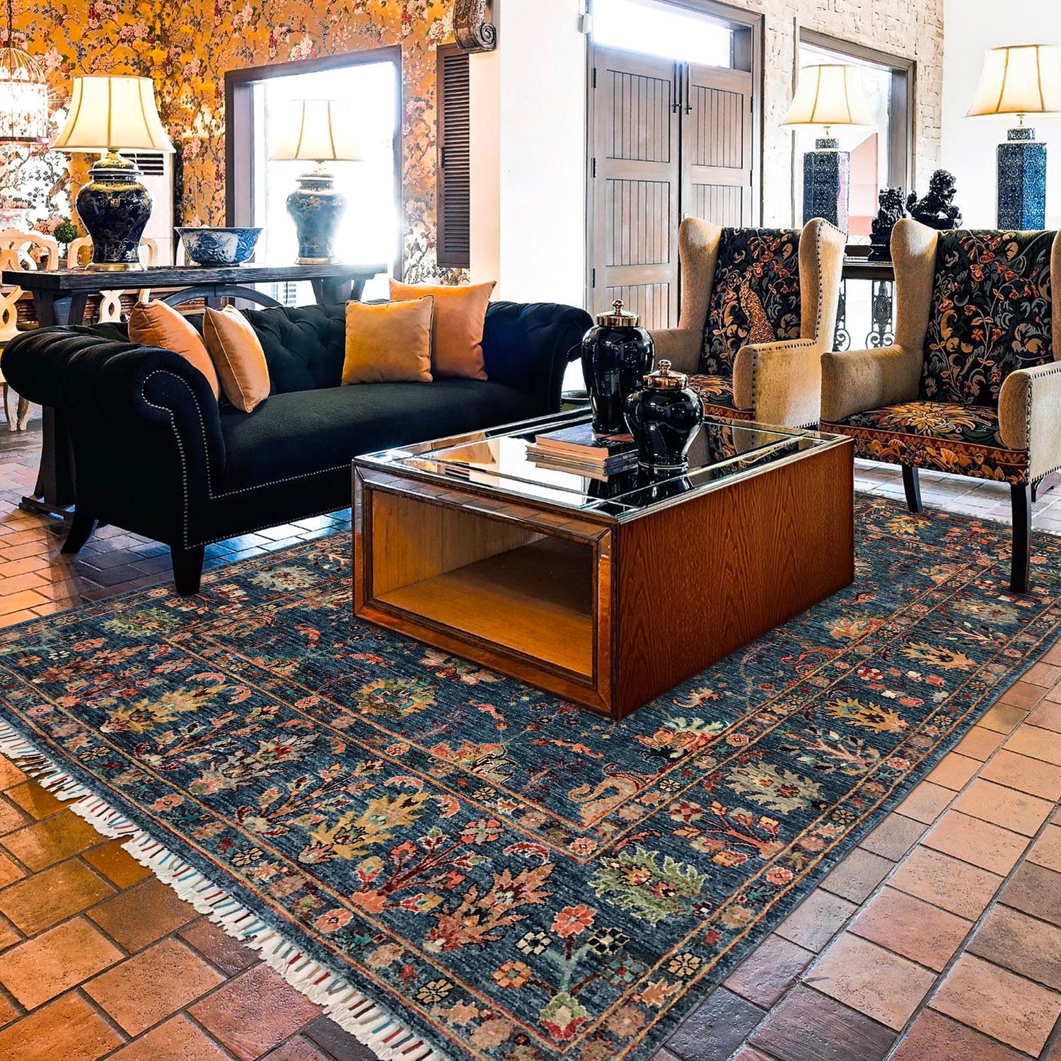 Modern Sultani Carpet 5' 9" x 7' 11" ft / 176 x 241 cm - No. B31396