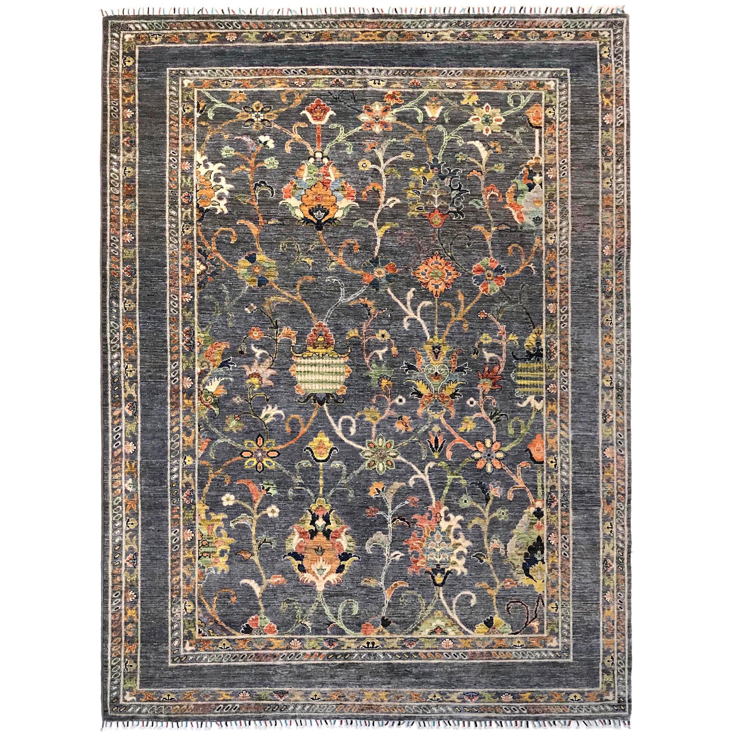 Hand Knotted Sultani Modern Rug 6' 7" x 9' 10" ft / 201 x 300 cm - No. B31398