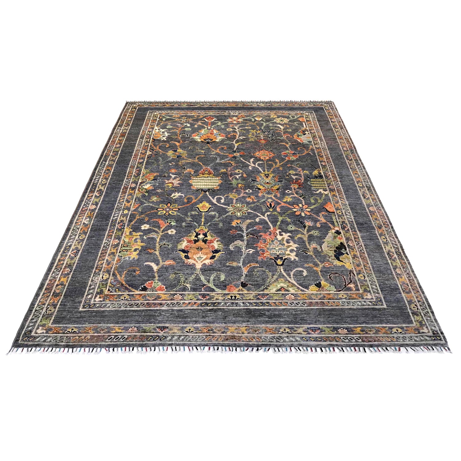 Hand Knotted Sultani Modern Rug 6' 7" x 9' 10" ft / 201 x 300 cm - No. B31398