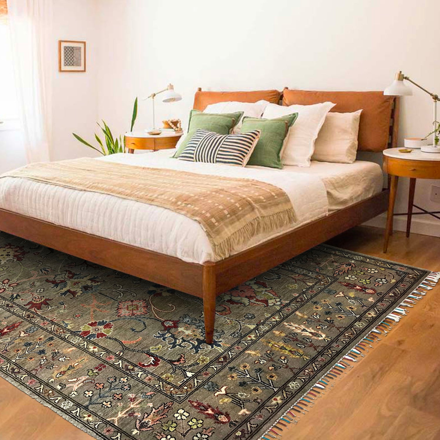 Handmade Sultani Area Rug 5' 4" x 7' 9" ft / 162 x 236 cm - No. B31441