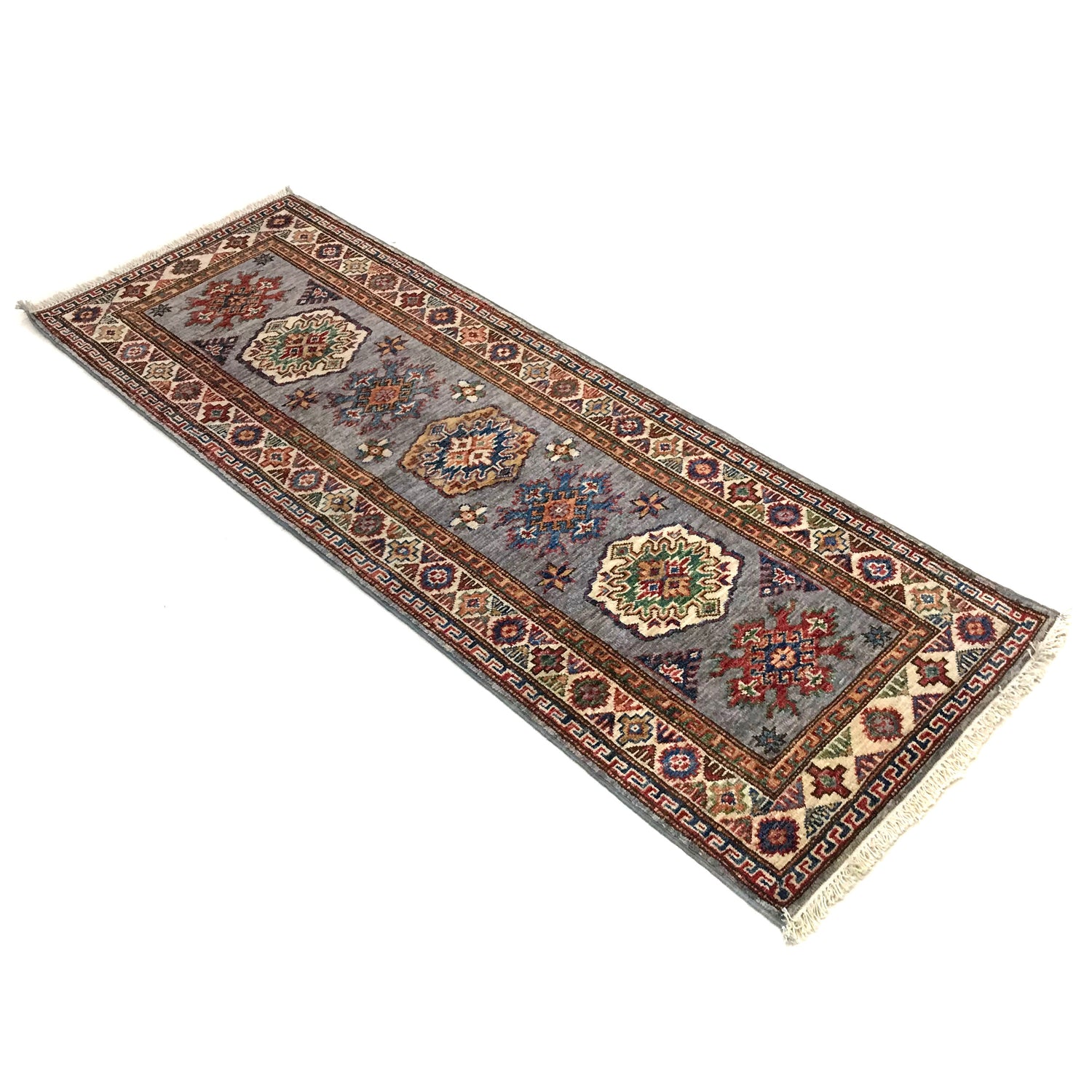 Fine Kazak Oriental Runner Rug 2' 0" x 5' 8" ft / 61 x 172 cm - No. B31598