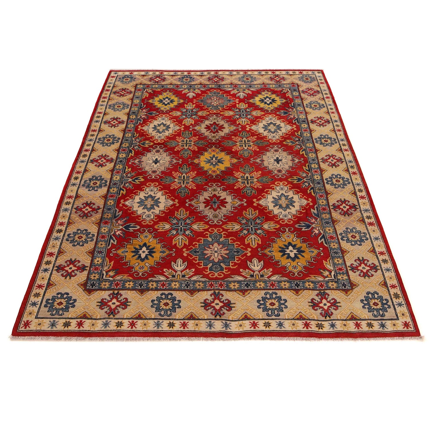 Hand knotted Kazak Rugs 6' 6" x 9' 6" ft / 198 x 290 cm - No. B31607