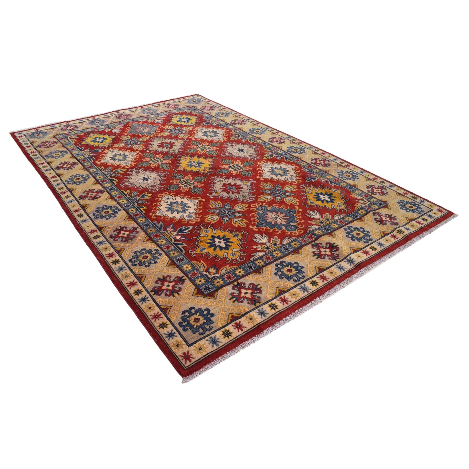 Hand knotted Kazak Rugs 6' 6" x 9' 6" ft / 198 x 290 cm - No. B31607