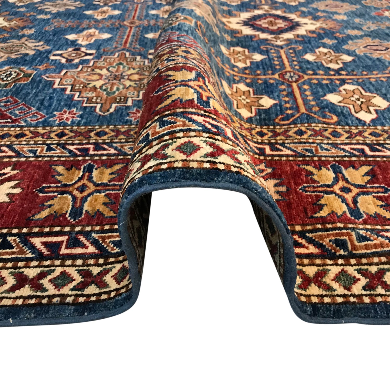 Premium Hand Knotted Kazak Rug 7' 3" x 10' 3" ft / 220 x 312 cm - No. B31612