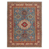 Blue Color Kazak Rug 6' 6" x 9' 9" ft / 199 x 296 cm - No. B31614