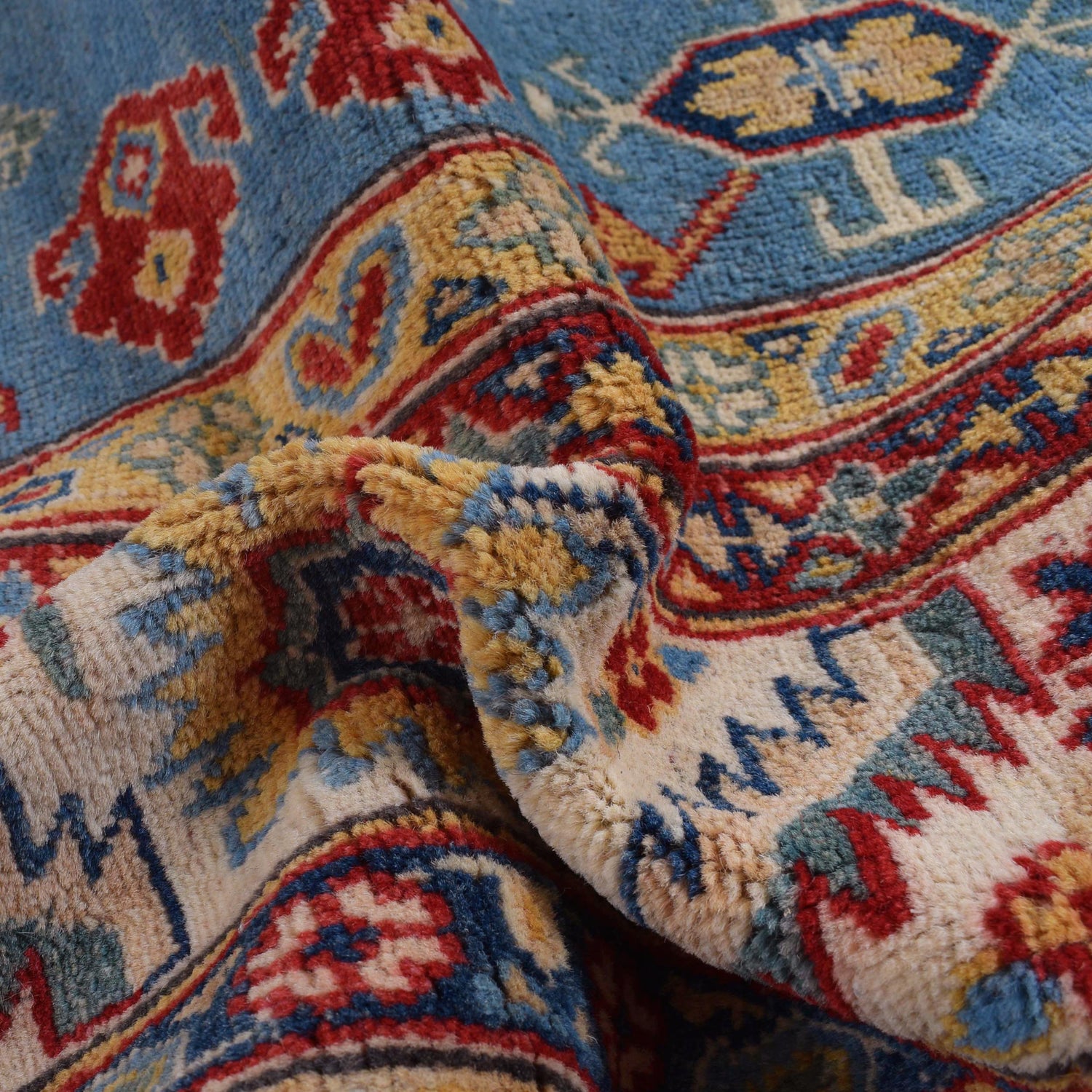 Blue Color Kazak Rug 6' 6" x 9' 9" ft / 199 x 296 cm - No. B31614