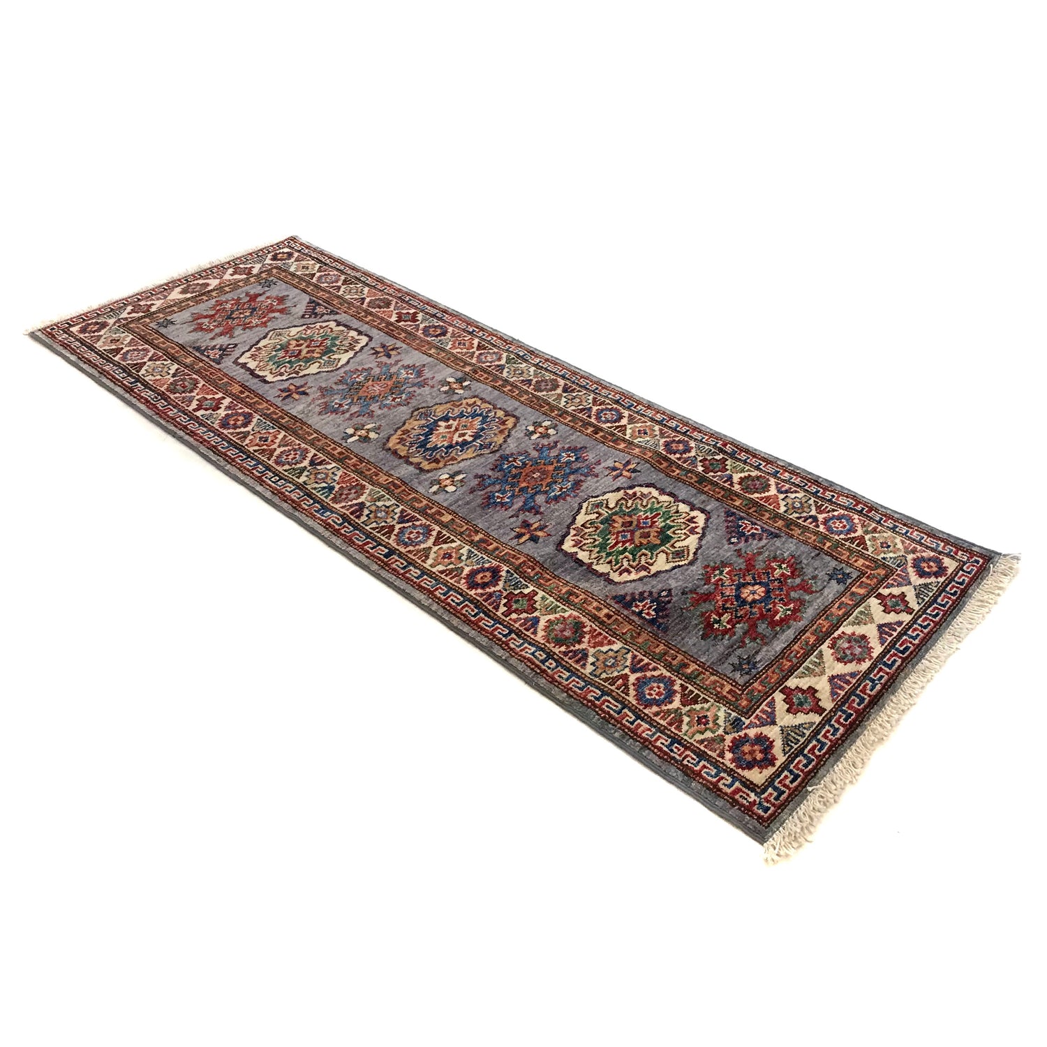 Premium Hand Knotted Kazak Runner Rug 2' 2" x 5' 8" ft / 65 x 173 cm - No. B31617