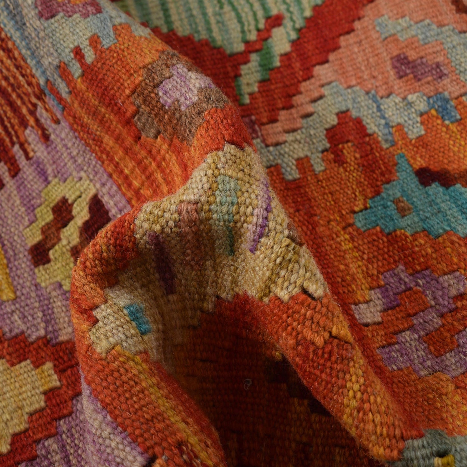 Handmade Turkish Design Wool Kilim 3' 2" x 4' 9" ft / 96 x 146 cm - No. B31915