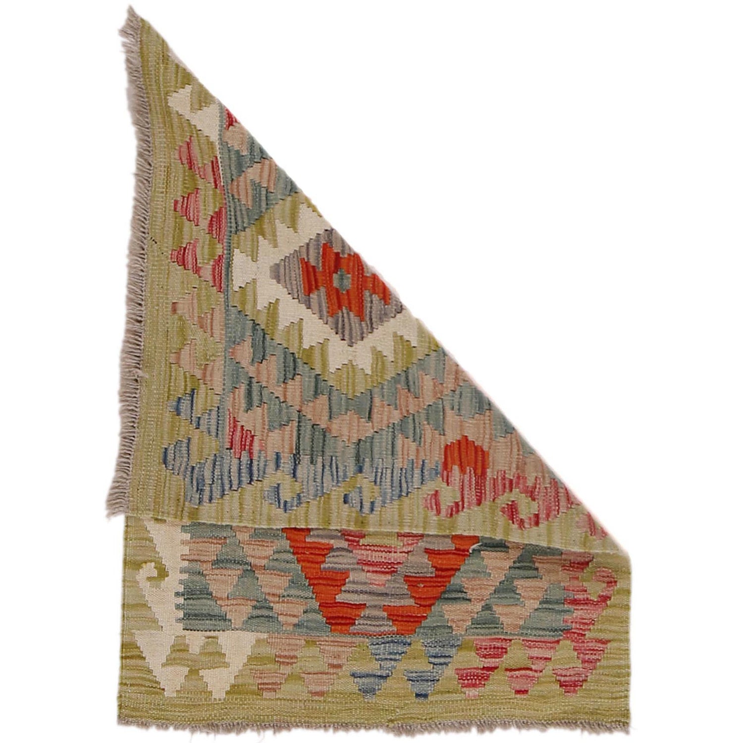 Handmade Afghan Vegetable Kilim 2' 2" x 3' 0" ft / 66 x 91 cm - No. B31960