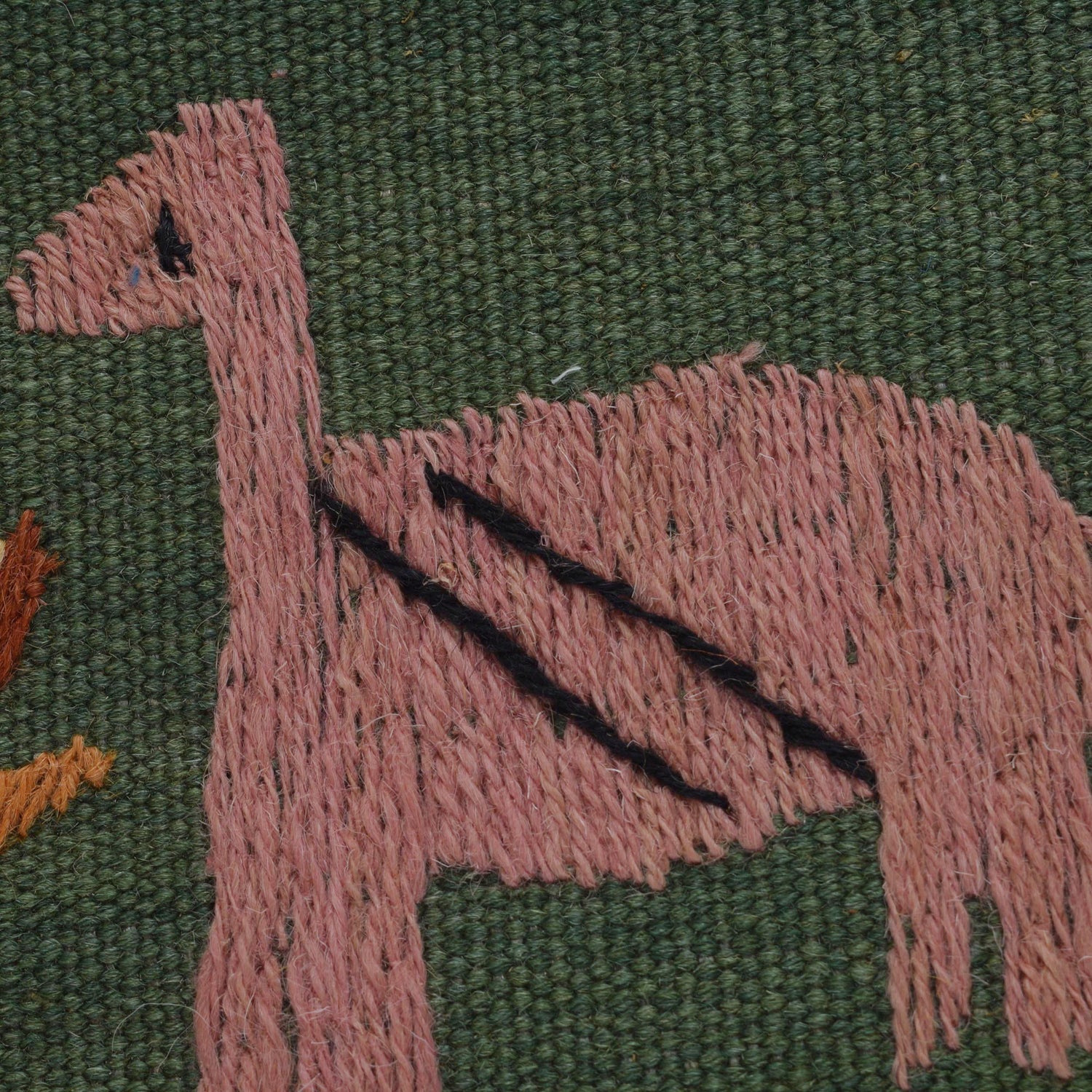 Hand Made Embroidery Kilim 2' 0"x 5' 10" ft / 60 x 179 cm - No. B32079